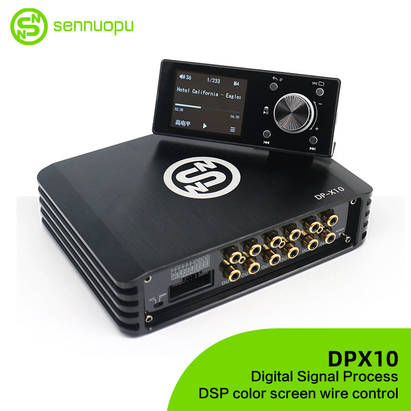 Sennuopu Car Digital Signal Processor USB and bluetooth display with LED remote controller DSP Equalizer Precision APP tunning