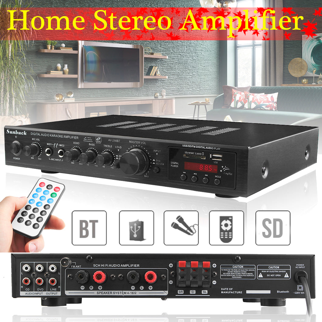 720W 5 Channel bluetooth HiFi Stereo Amplifier LED Digital Karaoke  amplificador audio Home Cinema Home Theater Amplifiers