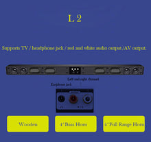 将图片加载到图库查看器，Amoi Series Soundbar wall pure wood speaker tv sound bar home theater Subwoofer Bluetooth 3D surround sound 12 horn Integrate
