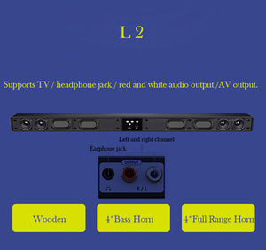 Amoi Series Soundbar wall pure wood speaker tv sound bar home theater Subwoofer Bluetooth 3D surround sound 12 horn Integrate